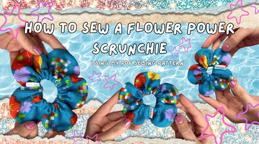 How to Sew a Flower Power Scrunchie - Step-by-Step Tutorial