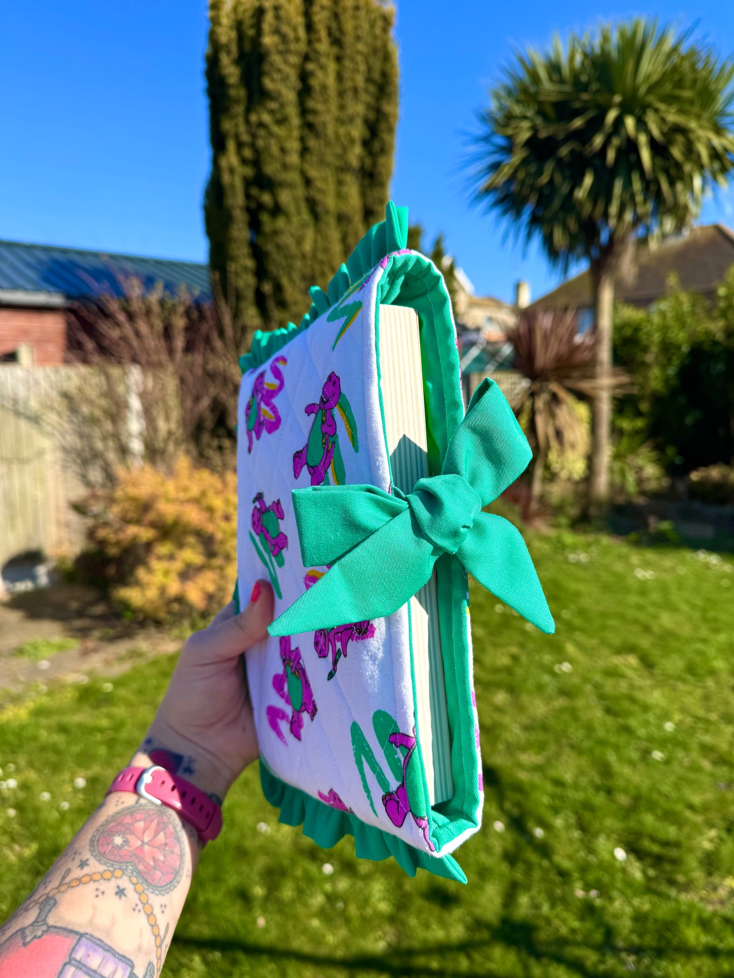 Quilted & Ruffled Book Sleeve Sewing Pattern - PDF Download