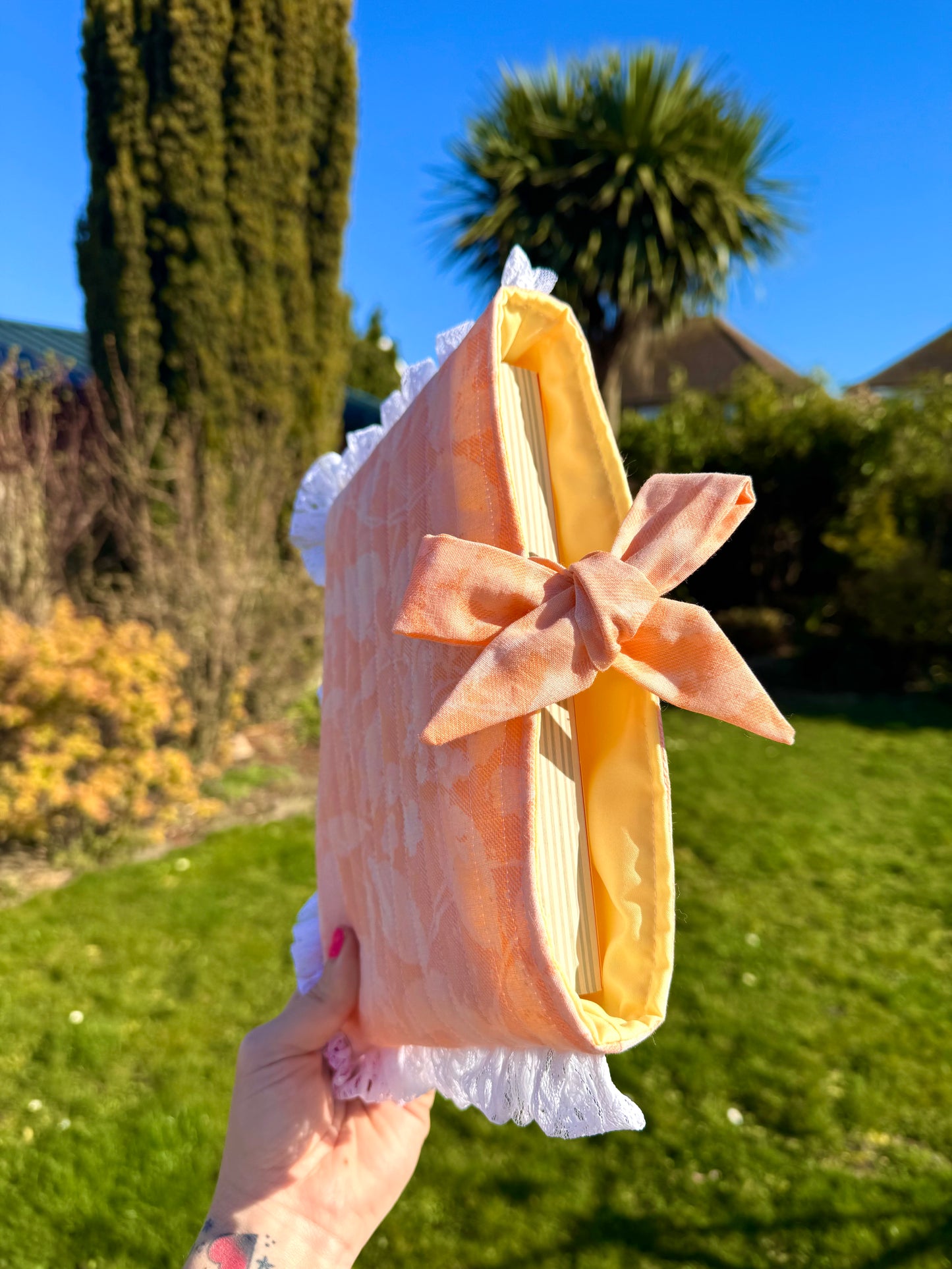 Quilted & Ruffled Book Sleeve Sewing Pattern - PDF Download