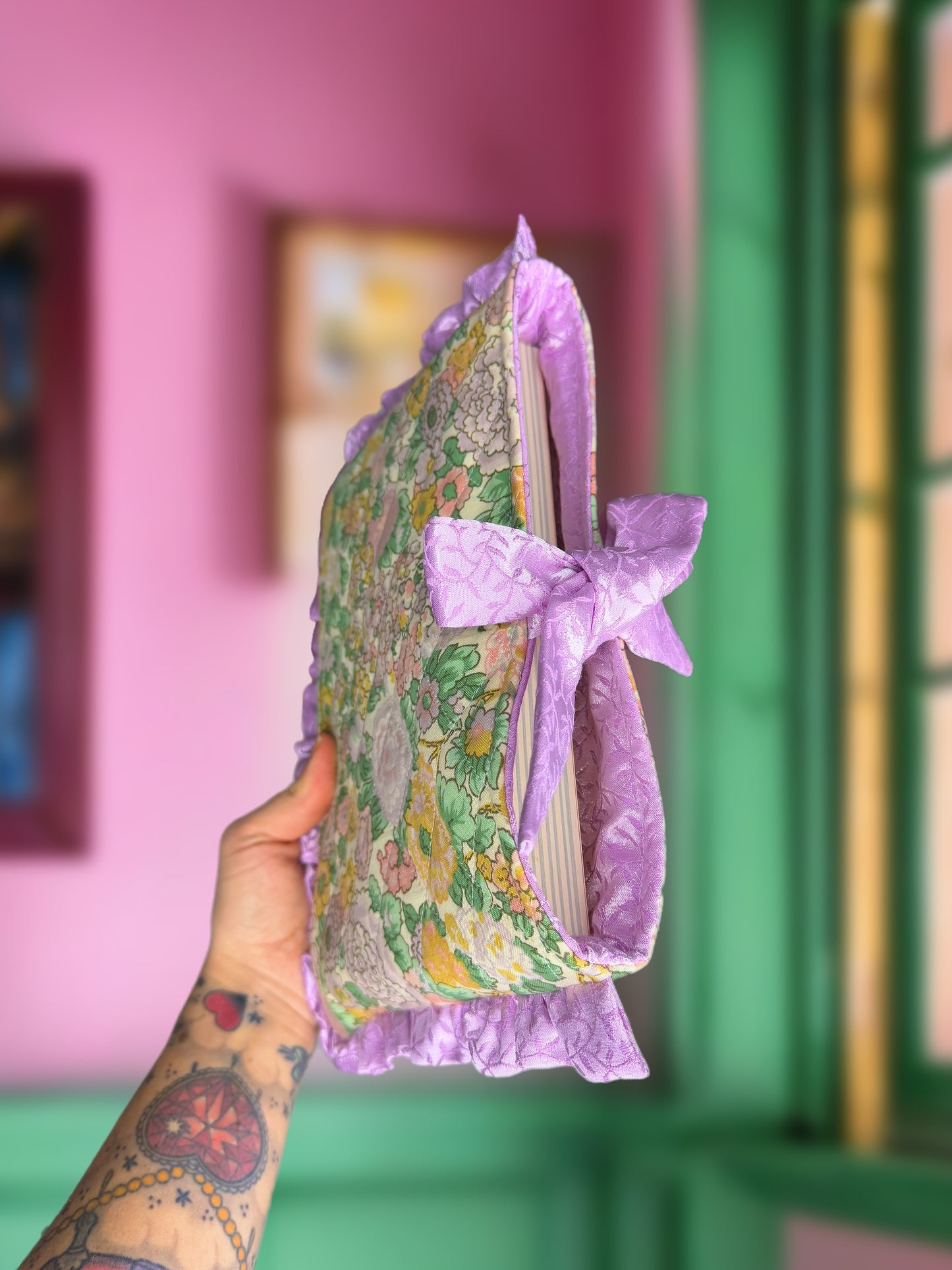 Quilted & Ruffled Book Sleeve Sewing Pattern - PDF Download