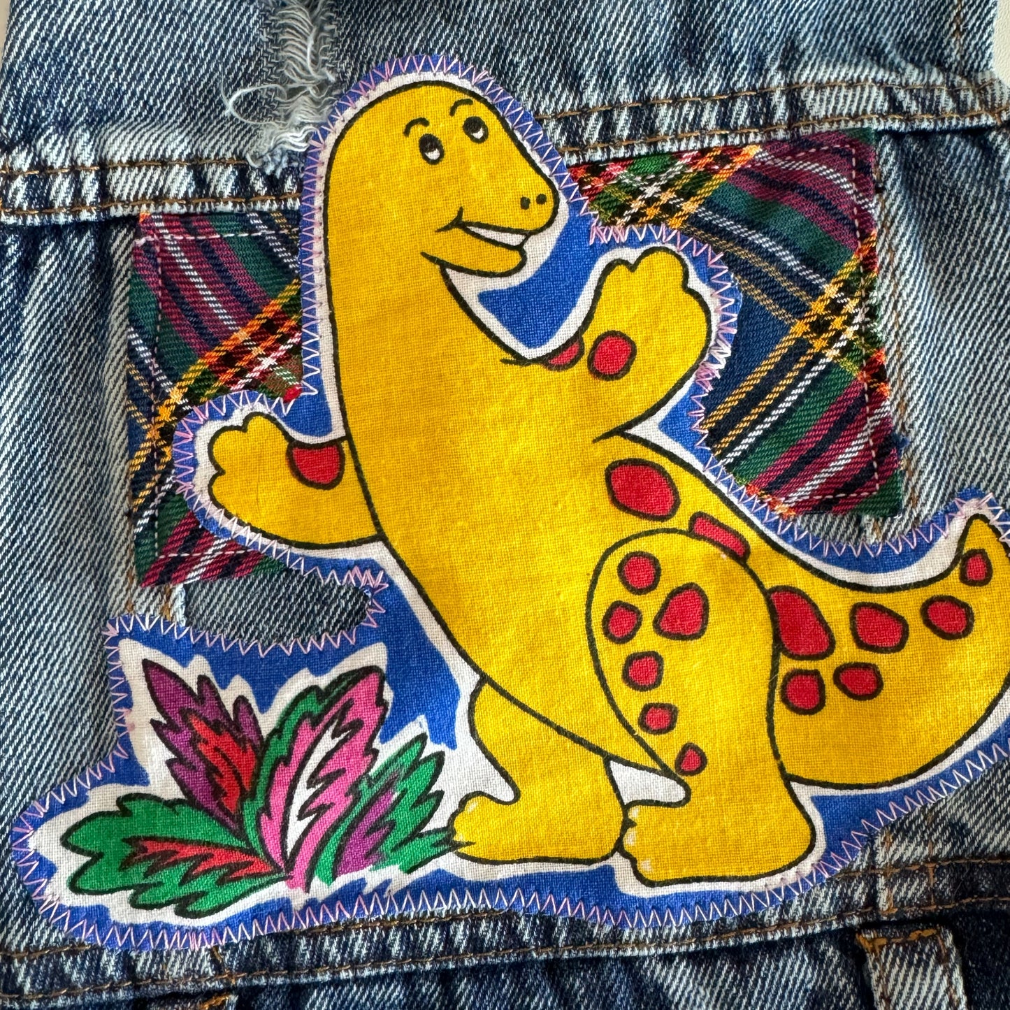 Dino Doggy Denim Vest